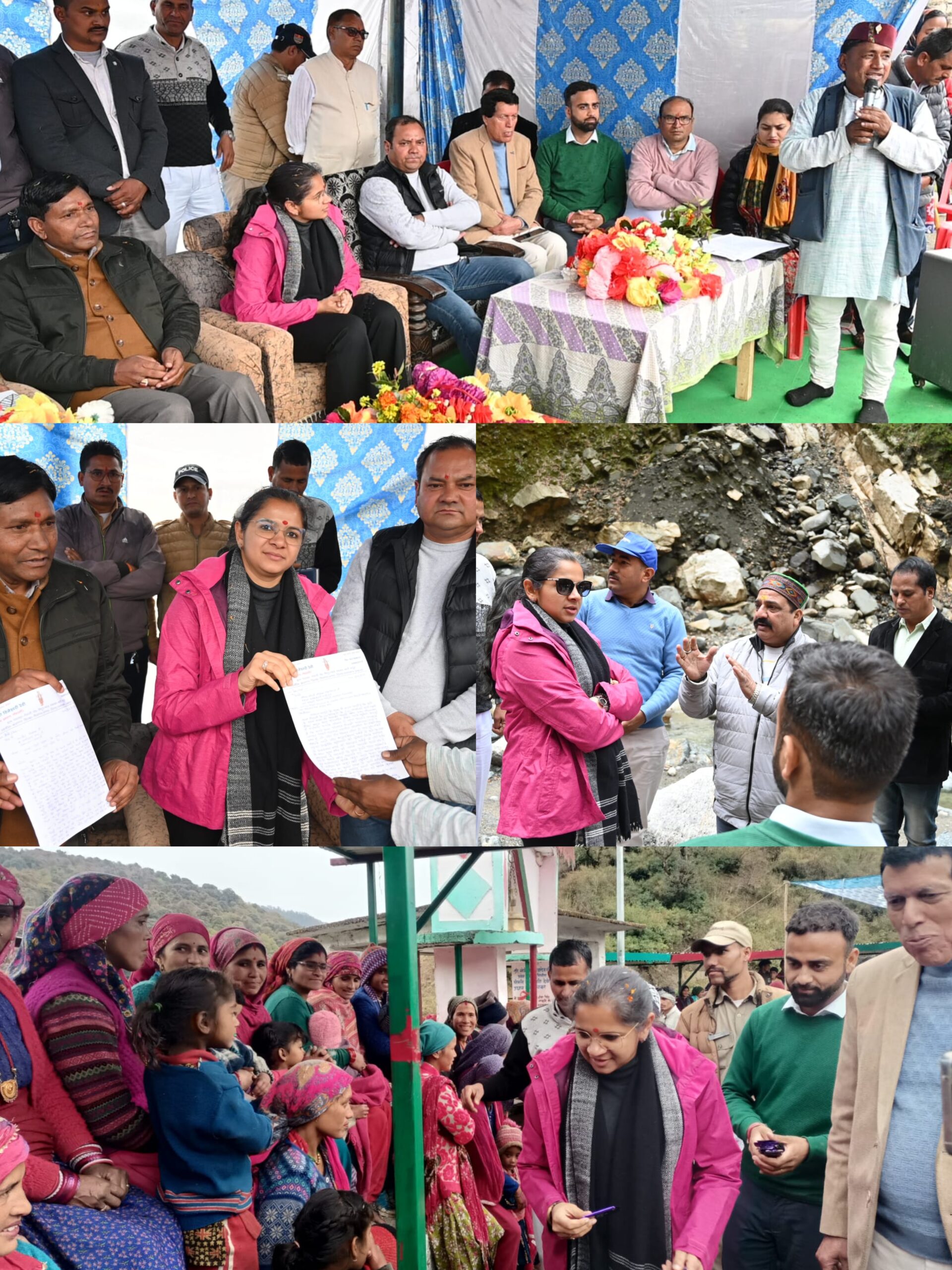 उत्तराखंड।।(सू0वि0)जिलाधिकारी नितिका खण्डेलवाल पहुंची सीमांत गांव गेंवाली ग्रामीणों व स्कूली बच्चों ने बैंड बाजे से किया भव्य स्वागत।